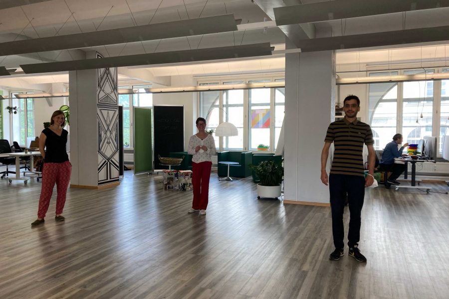 Hanna bei einem Besuch im Tüchtig